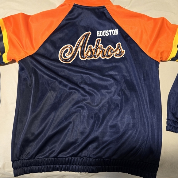 Women's Houston Astros G-III 4Her by Carl Banks Navy First Place Raglan Full-Zip - Picture 4 of 10